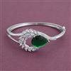 American Diamond Openable kada with Rhodium Plating