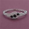 American Diamond Openable kada with Rhodium Plating