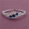 American Diamond Openable kada with Rhodium Plating