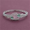 American Diamond Openable kada with Rhodium Plating