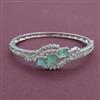 American Diamond Openable kada with Rhodium Plating