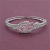 American Diamond Openable kada with Rhodium Plating
