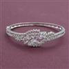 American Diamond Openable kada with Rhodium Plating