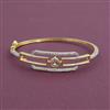 American Diamond Openable kada with Rhodium Plating 2 Tone Plating
