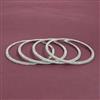 American Diamond 4 Pc Classic Bangles with Rhodium Plating