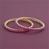 American Diamond Classic Bangles With Gold Plating