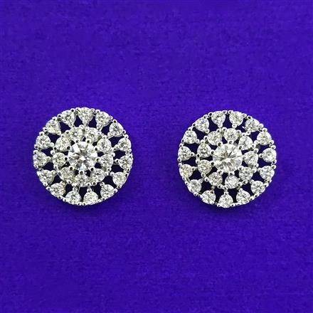 American Diamond Tops with Rhodium Plating 2 Tone Plating