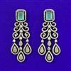 American Diamond Classic Earring with Mehndi Plating
