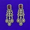 American Diamond Classic Earring with Mehndi Plating