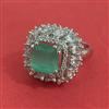 American Diamond Adjustable Ring with Rhodium Plating