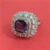 American Diamond Adjustable Ring with Rhodium Plating