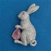 American Diamond Birds Brooch with Rhodium Plating