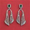 American Diamond Classic Earring with Rhodium Plating