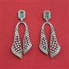 American Diamond Classic Earring with Rhodium Plating