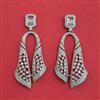 American Diamond Classic Earring with Rhodium Plating