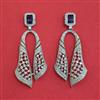 American Diamond Classic Earring with Rhodium Plating