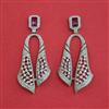 American Diamond Classic Earring with Rhodium Plating