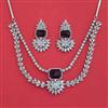 American Diamond Classic Necklace with Rhodium Plating