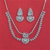 American Diamond Classic Necklace with Rhodium Plating