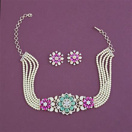 American Diamond Classic Necklace with Carat Plating
