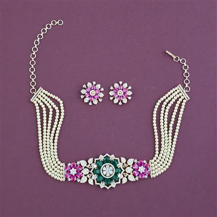 American Diamond Classic Necklace with Carat Plating