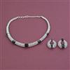 American Diamond Classic Necklace with Rhodium Plating