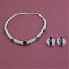 American Diamond Classic Necklace with Rhodium Plating