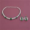 American Diamond Classic Necklace with Rhodium Plating
