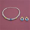 American Diamond Classic Necklace with Rhodium Plating