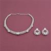 American Diamond Classic Necklace with Rhodium Plating