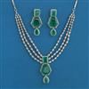 American Diamond Classic Necklace with Rhodium Plating