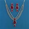 American Diamond Classic Necklace with Rhodium Plating