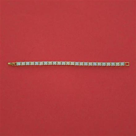 American Diamond Openable Bracelet with Rhodium Plating 2 Tone Plating Mehndi Plating