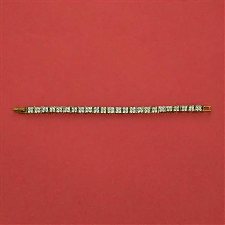 American Diamond Openable Bracelet with Rhodium Plating 2 Tone Plating Mehndi Plating