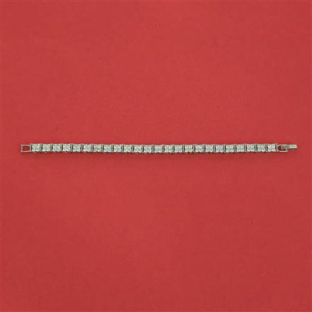 American Diamond Openable Bracelet with Rhodium Plating 2 Tone Plating Mehndi Plating