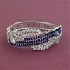 American Diamond Openable kada with Rhodium Plating