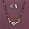 American Diamond Classic Mangalsutra with Rhodium Plating 2 Tone Plating