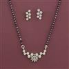 American Diamond Classic Mangalsutra with Rhodium Plating 2 Tone Plating