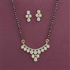 American Diamond Classic Mangalsutra with Rhodium Plating 2 Tone Plating