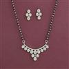 American Diamond Classic Mangalsutra with Rhodium Plating 2 Tone Plating