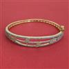 American Diamond Openable kada with Rhodium Plating 2 Tone Plating