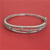 American Diamond Openable kada with Rhodium Plating 2 Tone Plating