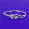 American Diamond Openable kada with Rhodium Plating 2 Tone Plating