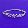 American Diamond Openable kada with Rhodium Plating 2 Tone Plating