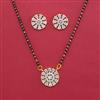 American Diamond Classic Mangalsutra with Rhodium Plating 2 Tone Plating