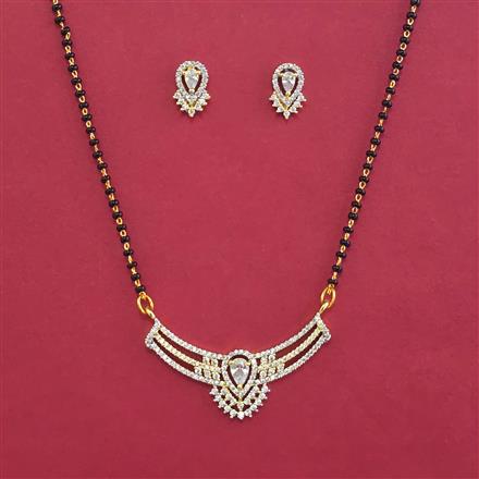 American Diamond Classic Mangalsutra with 2 Tone Plating