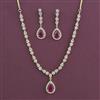 American Diamond Classic Necklace with 2 Tone Plating