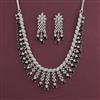 American Diamond Classic Necklace with Rhodium Plating