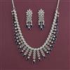 American Diamond Classic Necklace with Rhodium Plating
