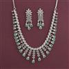 American Diamond Classic Necklace with Rhodium Plating